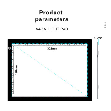 Panneau de dessin d&#39;art de diamant portable A4 LED