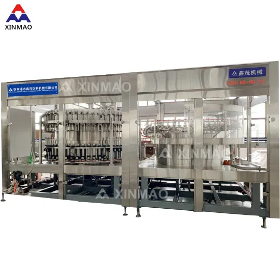 18000BPH Glass Bottled Carbonated Water Filling Machine for 200-2000ML Soft Drink Production Line