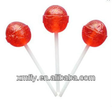 assorted Fruits flavour round lollipop sticks hard fruit candy lolly