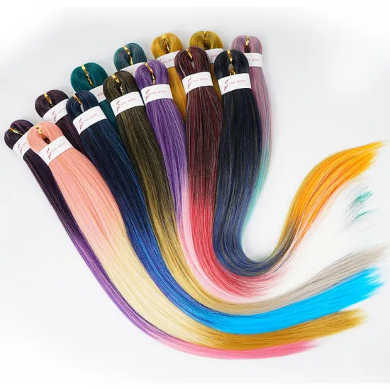 ombre pre stretched braiding hair easy braid professional synthetic fiber crochet braids yaki texture