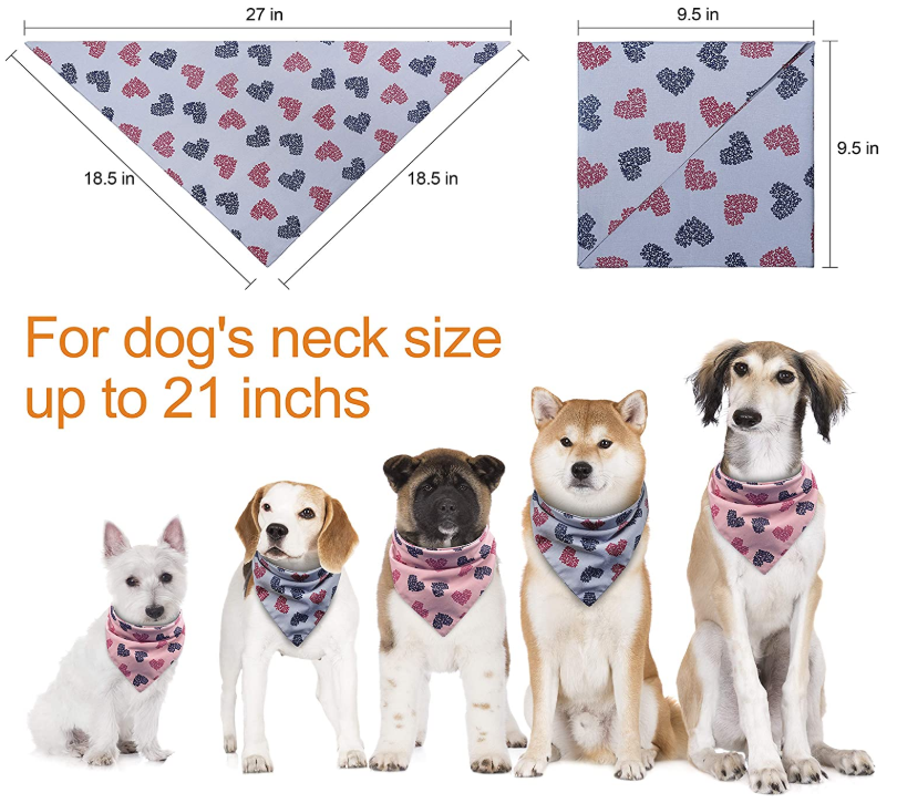 2 Pack Washable Dog Bandana