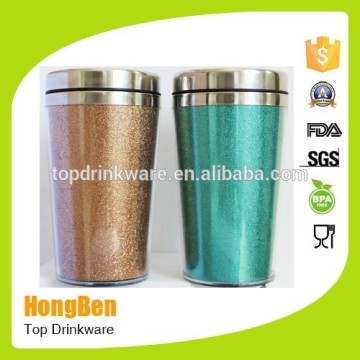 plastic travel mug with photo insert