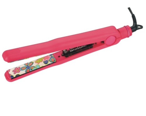 Spring Mounted Tourmaline LED Light Hair Straightener