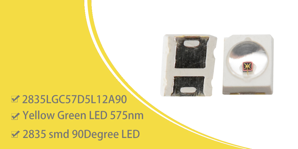 2835 yellow green 575nm smd led