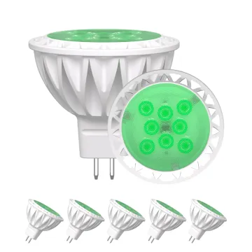 Factory Price GU5.3 LED Christmas Lights 3W-9W MR16 12V Green Landscape Bulbs