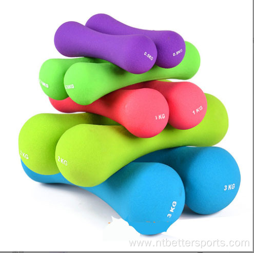 Custom kids use portable neoprene bone shape dumbbells