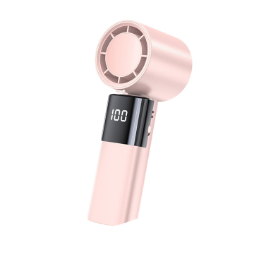 Portable Handheld LED Display Mini Fan with 4000mAh Battery