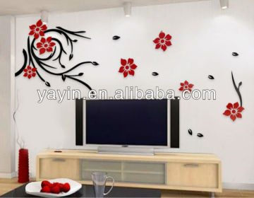 Die-cut flower wall stickers
