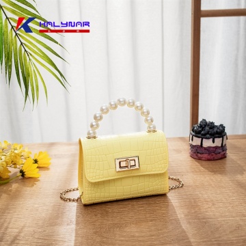 Mini bolsos de gelatina bolsos para niñas perlas