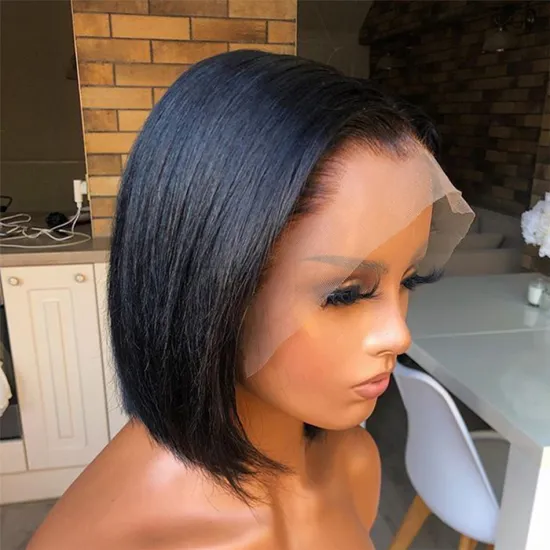 Cheap Wholesale Raw Brazilian 100% Virgin Cuticle Aligned Human Hair Bob Wig Hd Full Lace Front Wig Human Hair For Black Women
