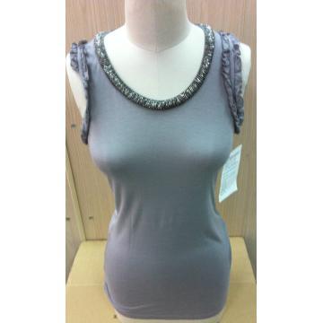 LADIES\'100% VISCOSE KNITTED TANK