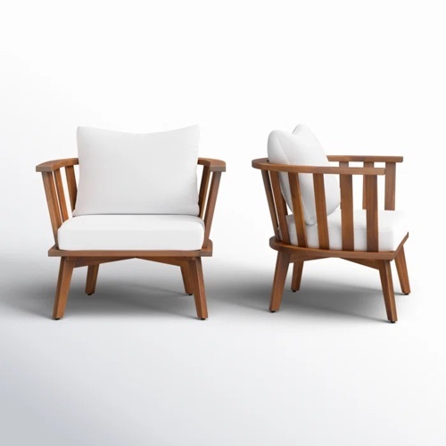 Outdoor Acacia Wood Patio Club Chair