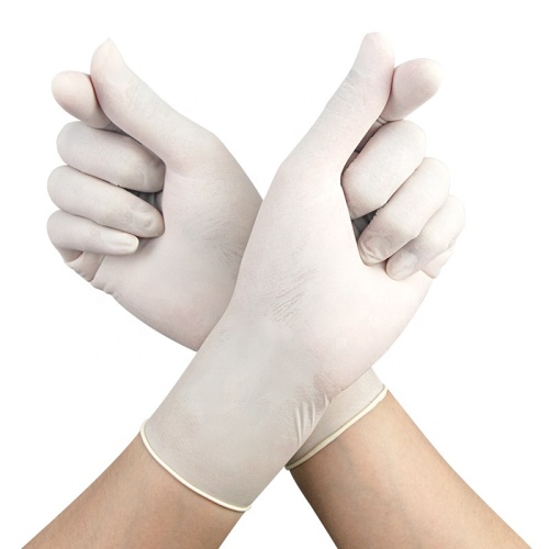 Flexibilidad sin polvo Guantes de látex desechables médicos