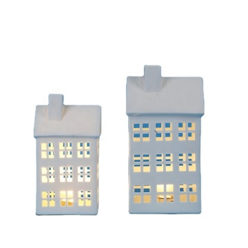 Fine Porcelain LED Lit White House Decoration for Christmas