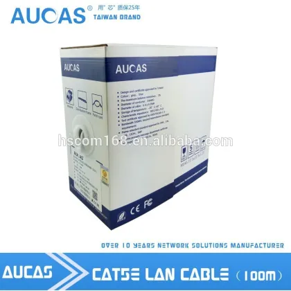Hot sales 305m/box CE/Fluke passed utp cat6 passing fluke testing network cable cat5e lan cable for network system