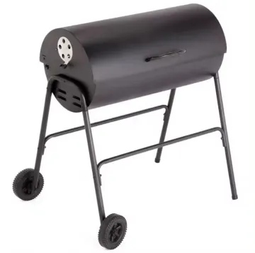 BBQ Grill Round Charcoal Stove Outdoor Bacon Portable 3 in 1 Barbecue Double Deck Smoker Oven Camping Picnic Cooking