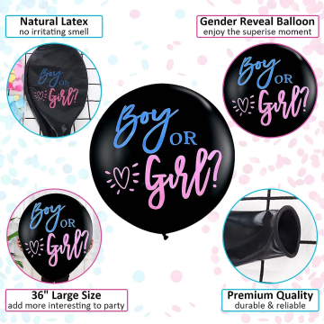 Big Latex Gender Reveal Balloons for Baby Shower