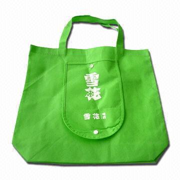 Promotional foldable nonwoven bag