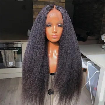 Cheap Full Hd Yaki Kinky Straight Lace Frontal Wig Raw Vietnamese Cuticle Aligned Virgin Human Hair Lace Front Wig Human Hair