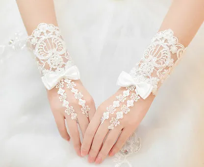 Lace Long Fingerless Wedding Accessory Bridal Party Wedding Gloves (Dream-100088)