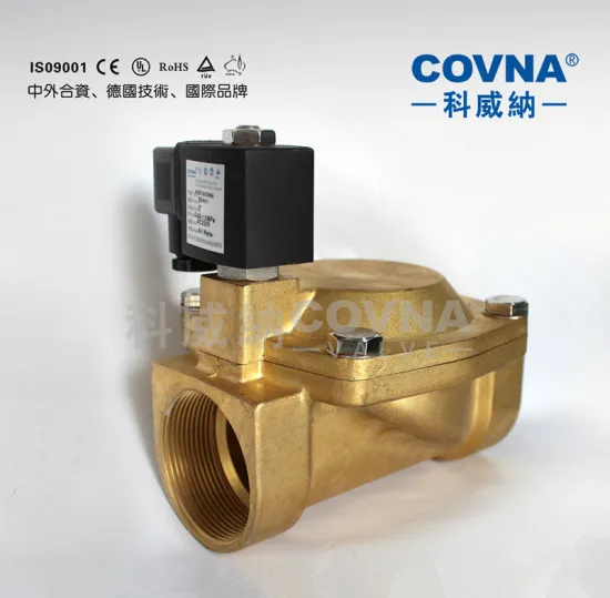 plunger type pilot operated brass solenoid valve