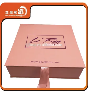 New style customized packing paper box with ribbon handle