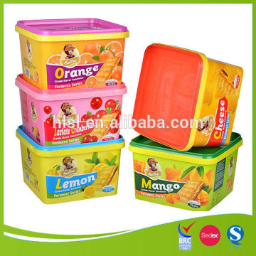 decorative IML plastic cookie packaging containers/boxes