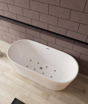 Freestanding Acrylic Spa Bathtub for Hotel Bathroom