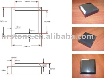 black granite cube stone