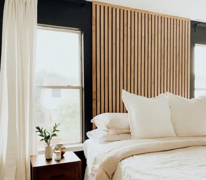 Wooden Veneer Soundproof Wall Panels for Home Interiors