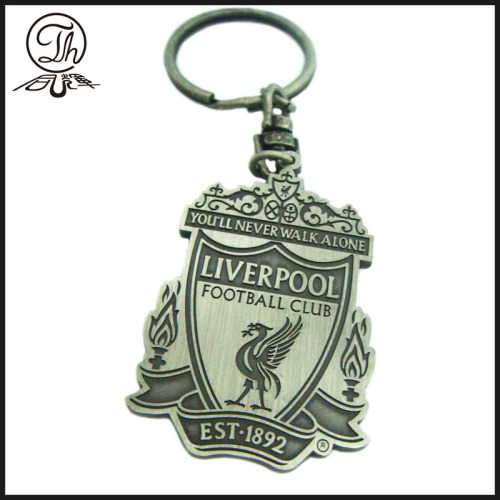 Imitation antique football club metal keychain