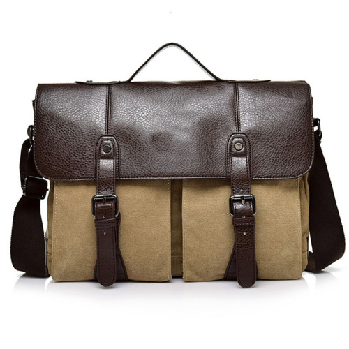 Canvas aktetas messenger bag voor mannen