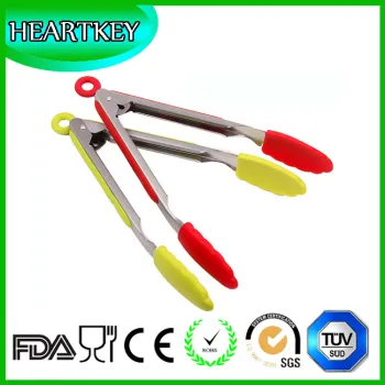 Kitchen Tongs Set by Black Mountain Kitchen Products - Salad & Grill (BBQ) Stainless Steel Tongs with Silicone Tips