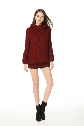 Fashion women's turtleneck pullover sweater tight