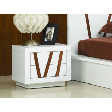 Disen white high gloss bedroom night stand