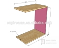 新しいデザイン取り外し可能な木製ローリングソファサイドテーブル愛する部屋ソファセンターテーブルホイール付き竹テーブル