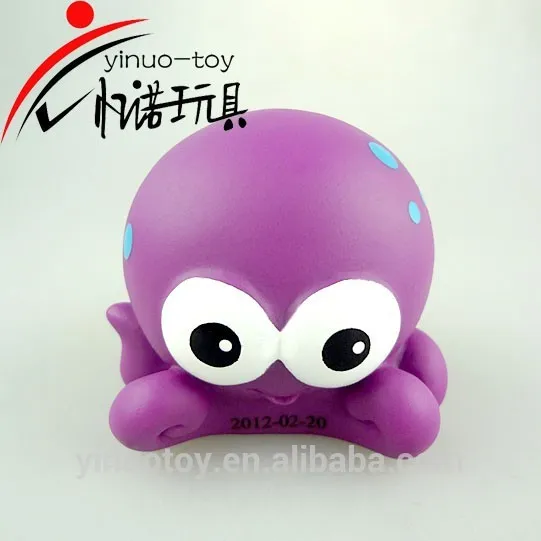 2017 hot sale promotional cheap plastic squirt sea animal bath toy cartoon octopus squirt toy