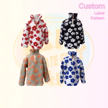 KERUI Winter Children's 1/4 Zipper Hairy Coat - Boys and Girls Jacket