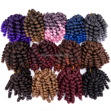 AliLeader Short Wand Curl Crochet Braid Soft Baby Curls Braiding Hair Jamaican Bounce Crochet Braids Hair