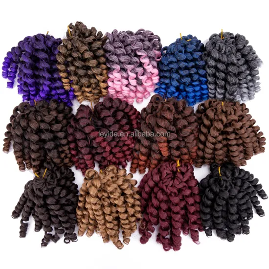 AliLeader High Temperature Fiber Jamaican Bounce Crochet Braid Hair Synthetic Jumpy Wand Curl Hair Extension
