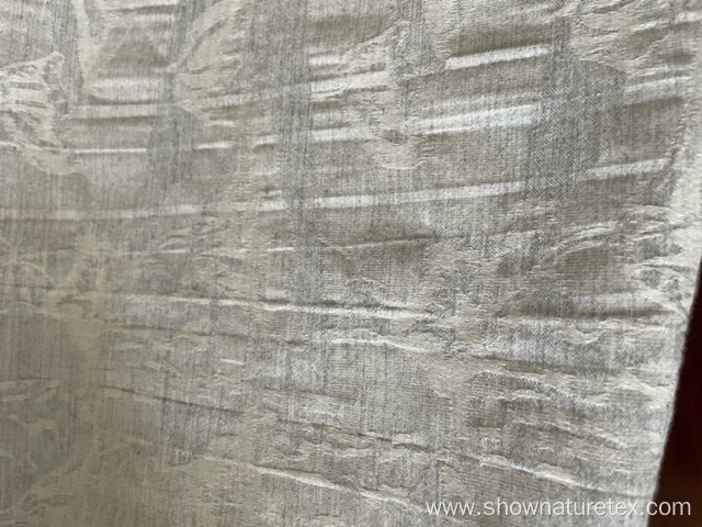 cotton linen mixed jacquard fabric
