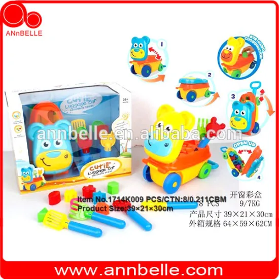 Lovely plastic brick toy beach game toy 2 in 1