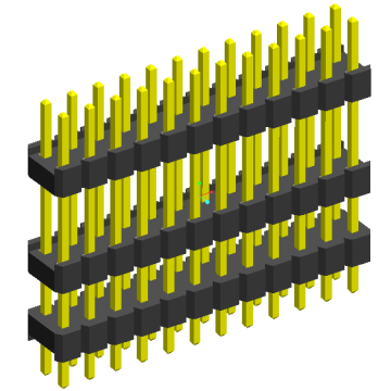 2.00mm сарлавҳаи Pin Дучанд Row Пайвасткунакҳо пластикӣ сегона