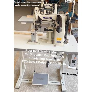 Single Needle Lockstitch Post Bed Machine for Finishing Armholes