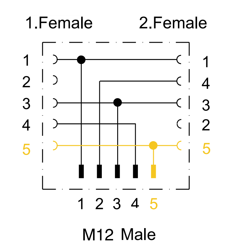 M12 Y Connector 