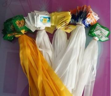 Hot Selling white tube garlic net bag