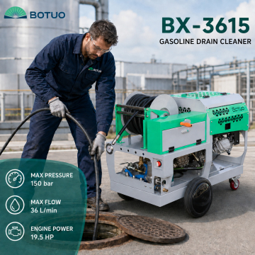 BOTUO BX-3615 Series เครื่องทำความสะอาดท่อระบายน้ำและท่อระบายน้ำ 150 บาร์