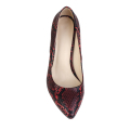 Scarpe da donna calde stampate serpentine rosse