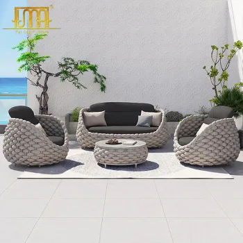 Modern Outdoor Waterproof and Sunproof Rope Sofa Set for Your Garden