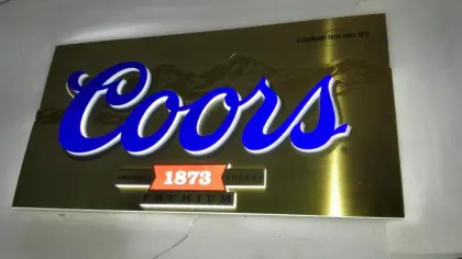 COORS metal light sign